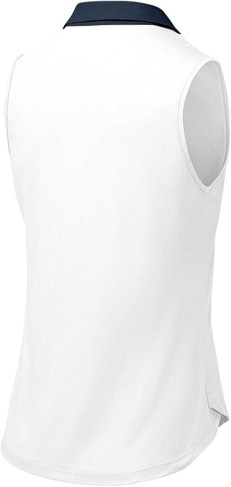BGOWATU Women's Sleeveless Golf Polo Shirts Collared V Neck Tennis Tank Tops UPF 50+ Quick Dry Lightweight