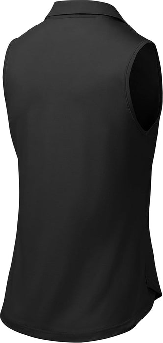 BGOWATU Women's Sleeveless Golf Polo Shirts Collared V Neck Tennis Tank Tops UPF 50+ Quick Dry Lightweight