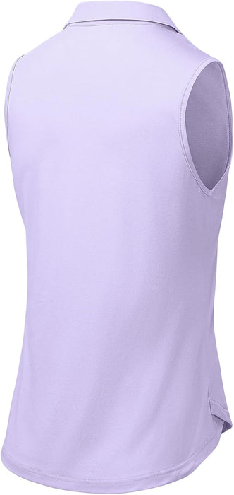 BGOWATU Women's Sleeveless Golf Polo Shirts Collared V Neck Tennis Tank Tops UPF 50+ Quick Dry Lightweight