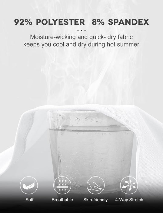 BGOWATU Women's Short Sleeve Golf Tennis Polo Shirts V Neck Collared Workout Tops UV Protection Dry Fit