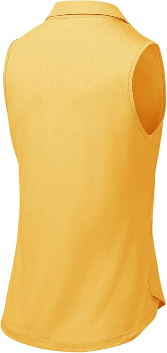 BGOWATU Women's Sleeveless Golf Polo Shirts Collared V Neck Tennis Tank Tops UPF 50+ Quick Dry Lightweight