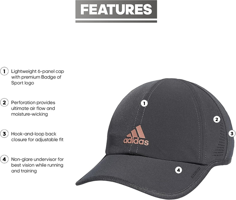 adidas Women's Superlite Hat, relaxed-fit adjustable workout sports cap