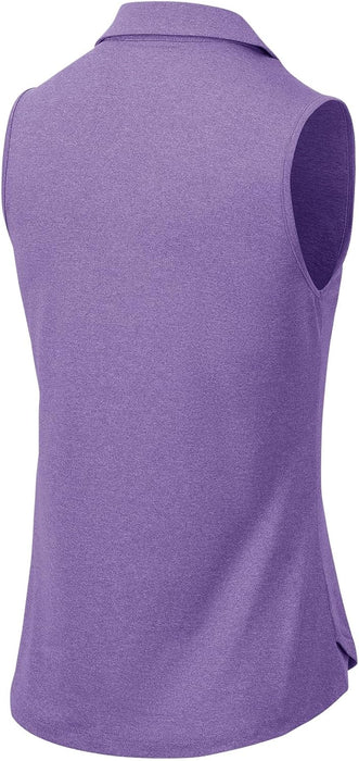 BGOWATU Women's Sleeveless Golf Polo Shirts Collared V Neck Tennis Tank Tops UPF 50+ Quick Dry Lightweight