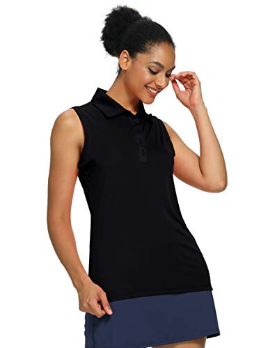 CQC Women's Golf Tennis Sleeveless Polo Shirts