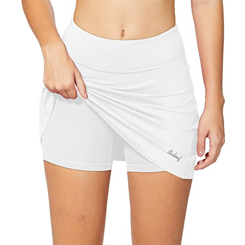 BALEAF Women's Golf Skirt Athletic with Shorts Pockets