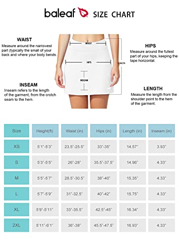 BALEAF Women's Golf Skirt Athletic with Shorts Pockets