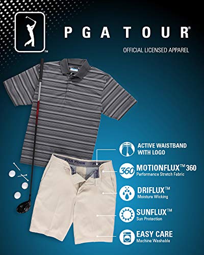 PGA TOUR Men's Flat Front Active Waistband Short