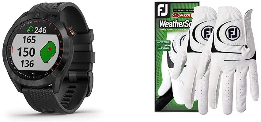 Garmin Approach S40, Stylish GPS Golf Smartwatch, Lightweight with Touchscreen Display, Black
