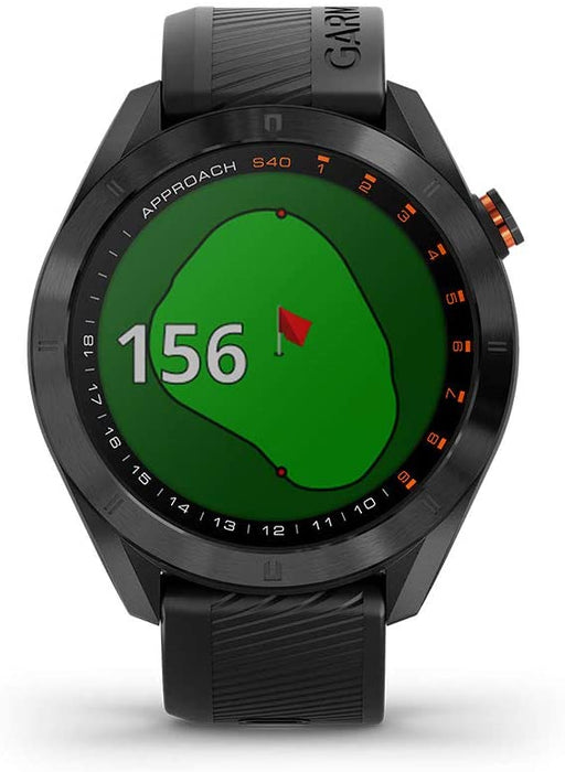 Garmin Approach S40, Stylish GPS Golf Smartwatch, Lightweight with Touchscreen Display, Black