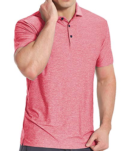 COSSNISS Men's Dry Fit Golf Polo Shirt