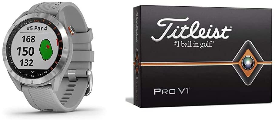 Garmin Approach S40, Stylish GPS Golf Smartwatch, Lightweight with Touchscreen Display, Black