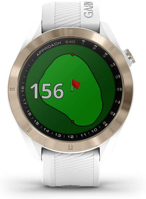 Garmin Approach S40, Stylish GPS Golf Smartwatch, Lightweight with Touchscreen Display, Black