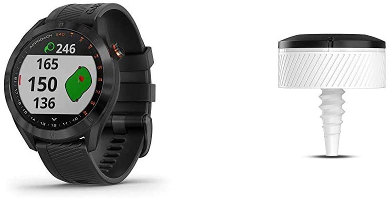 Garmin Approach S40, Stylish GPS Golf Smartwatch, Lightweight with Touchscreen Display, Black