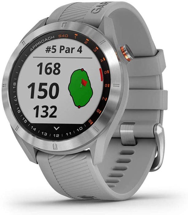 Garmin Approach S40, Stylish GPS Golf Smartwatch, Lightweight with Touchscreen Display, Black