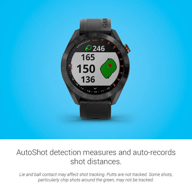 Garmin Approach S40, Stylish GPS Golf Smartwatch, Lightweight with Touchscreen Display, Black
