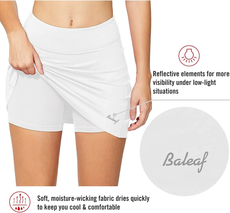 BALEAF Women's Golf Skirt Athletic with Shorts Pockets