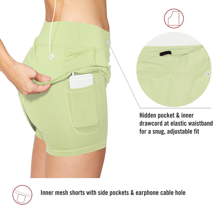 BALEAF Women's Golf Skirt Athletic with Shorts Pockets