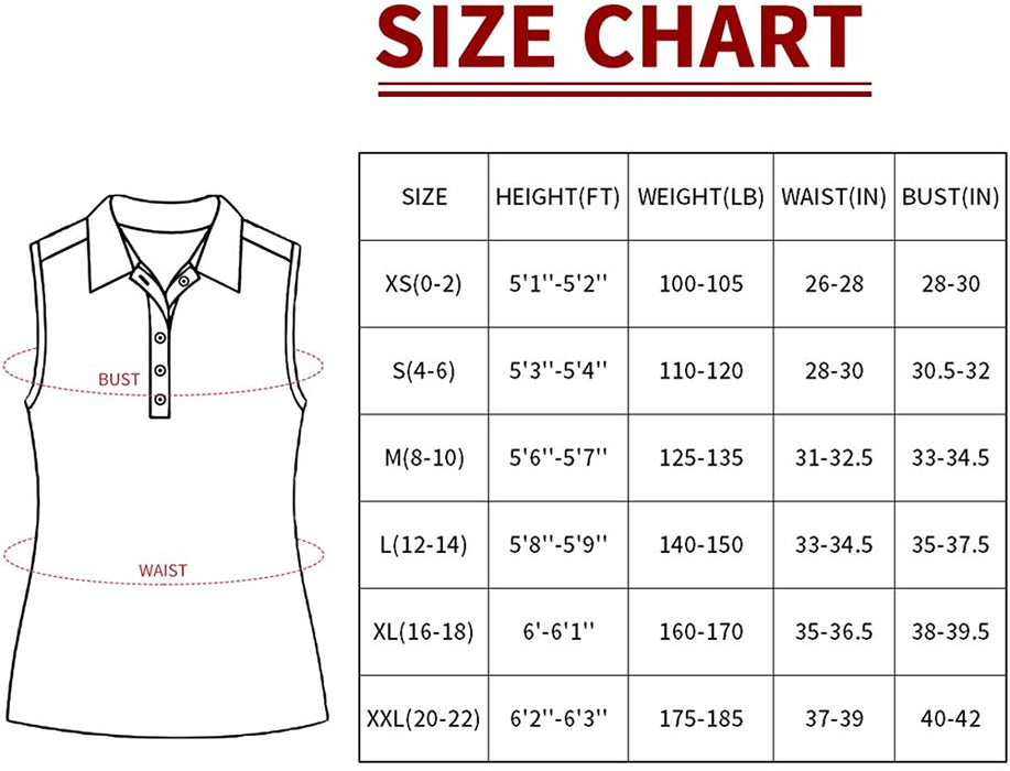 CQC Women's Golf Tennis Sleeveless Polo Shirts