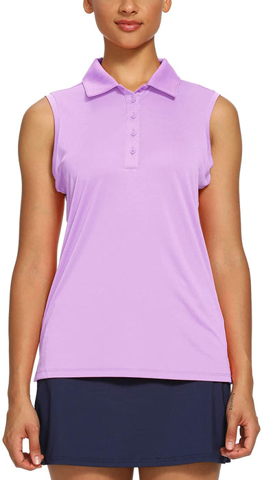 CQC Women's Golf Tennis Sleeveless Polo Shirts