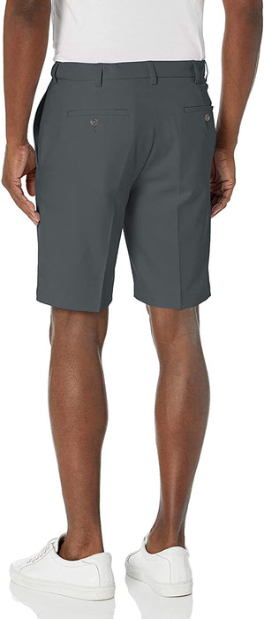 Haggar Men's Cool 18 Pro Straight Fit Stretch Solid Flat Front Short