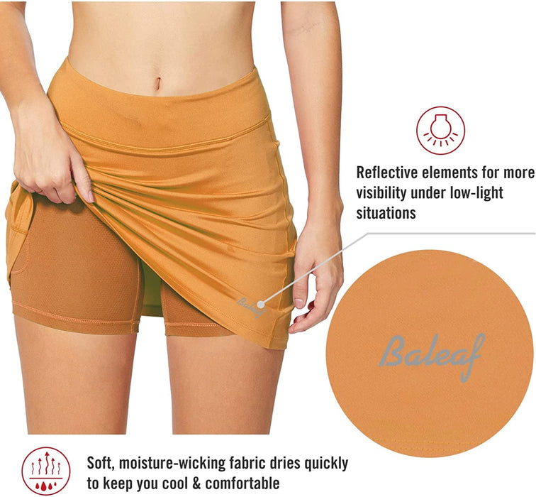 BALEAF Women's Golf Skirt Athletic with Shorts Pockets