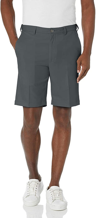 Haggar Men's Cool 18 Pro Straight Fit Stretch Solid Flat Front Short
