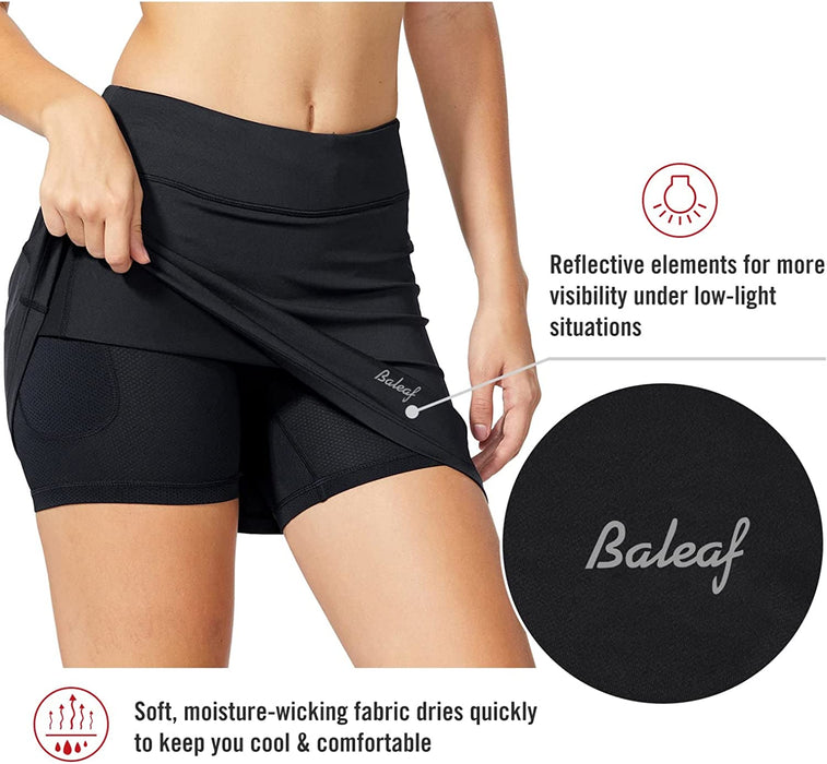 BALEAF Women's Golf Skirt Athletic with Shorts Pockets