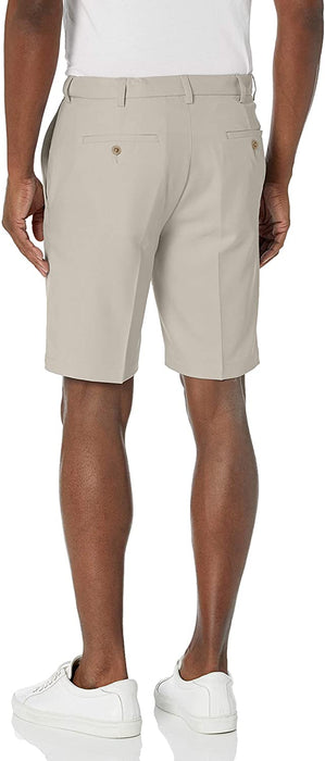 Haggar Men's Cool 18 Pro Straight Fit Stretch Solid Flat Front Short