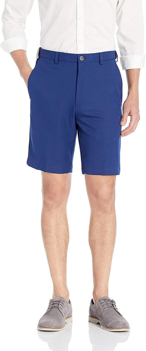 Haggar Men's Cool 18 Pro Straight Fit Stretch Solid Flat Front Short