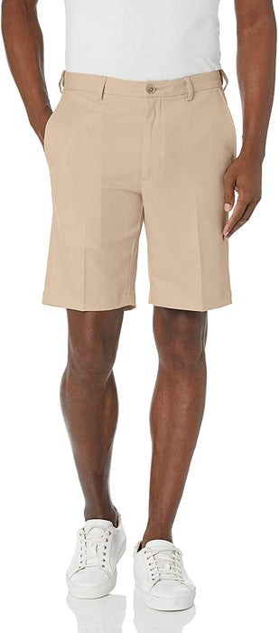 Haggar Men's Cool 18 Pro Straight Fit Stretch Solid Flat Front Short