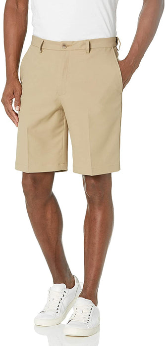 Haggar Men's Cool 18 Pro Straight Fit Stretch Solid Flat Front Short
