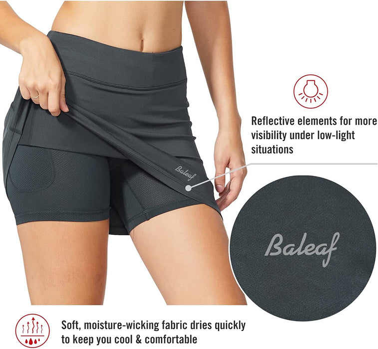 BALEAF Women's Golf Skirt Athletic with Shorts Pockets