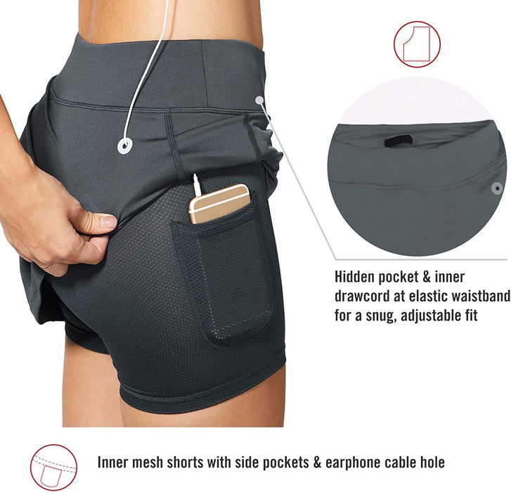 BALEAF Women's Golf Skirt Athletic with Shorts Pockets