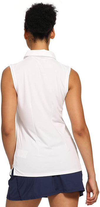 CQC Women's Golf Tennis Sleeveless Polo Shirts