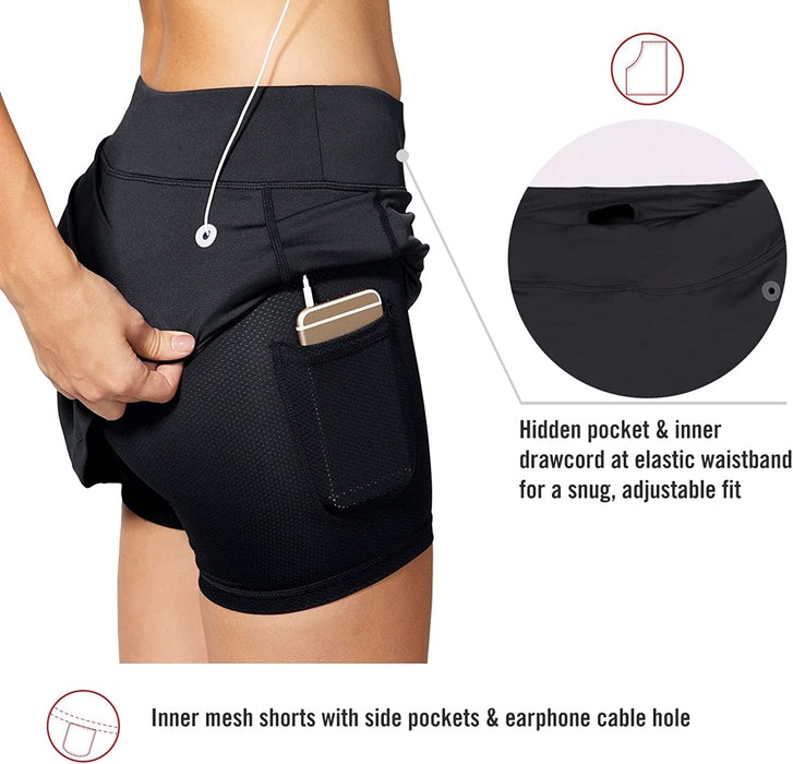 BALEAF Women's Golf Skirt Athletic with Shorts Pockets