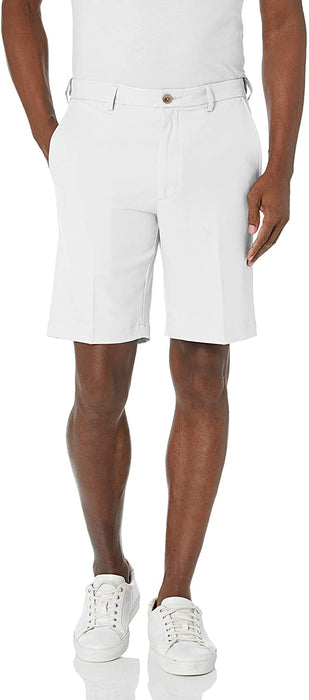 Haggar Men's Cool 18 Pro Straight Fit Stretch Solid Flat Front Short