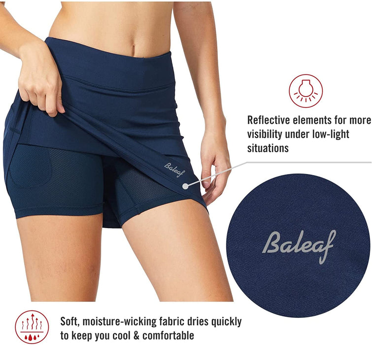 BALEAF Women's Golf Skirt Athletic with Shorts Pockets