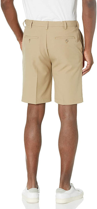 Haggar Men's Cool 18 Pro Straight Fit Stretch Solid Flat Front Short