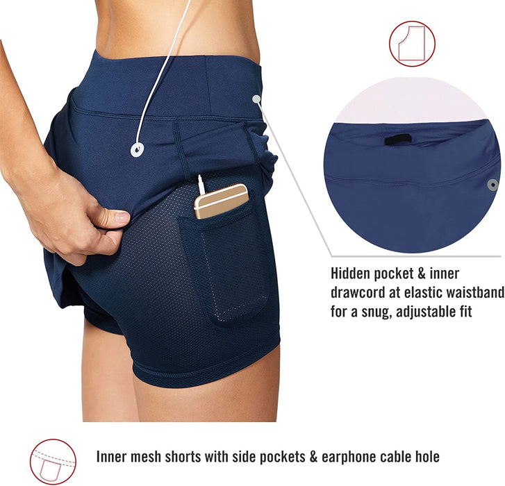 BALEAF Women's Golf Skirt Athletic with Shorts Pockets