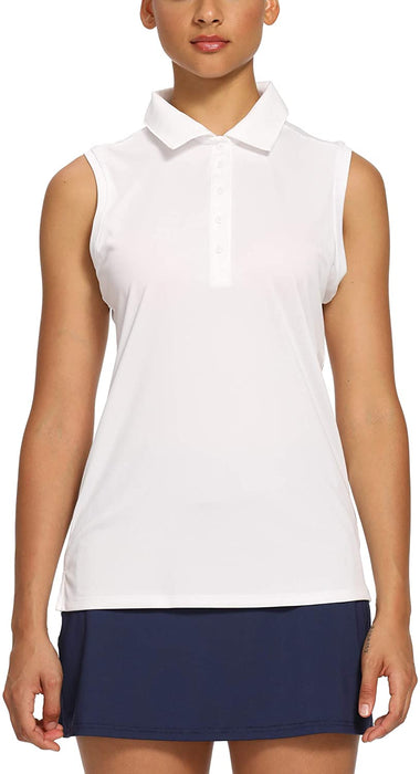 CQC Women's Golf Tennis Sleeveless Polo Shirts