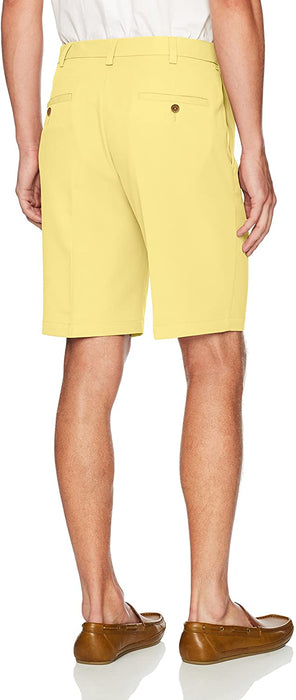 Haggar Men's Cool 18 Pro Straight Fit Stretch Solid Flat Front Short