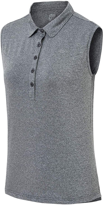 AjezMax Women's Golf Sleeveless Polo Quick-Drying Sports Shirts