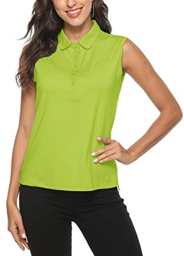 AjezMax Women's Golf Sleeveless Polo Quick-Drying Sports Shirts