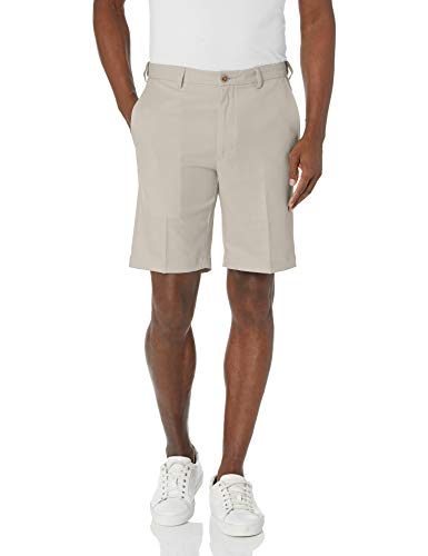 Haggar Men's Cool 18 Pro Straight Fit Stretch Solid Flat Front Short