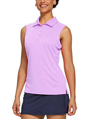 CQC Women's Golf Tennis Sleeveless Polo Shirts