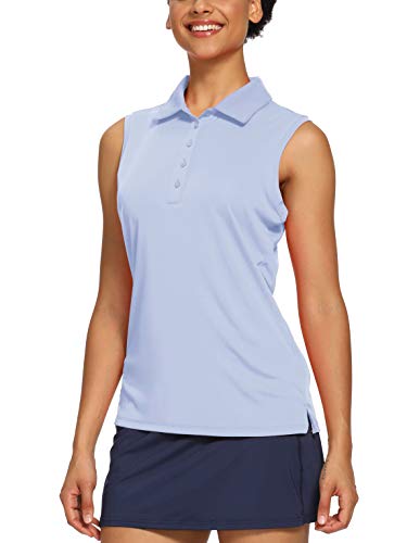 CQC Women's Golf Tennis Sleeveless Polo Shirts