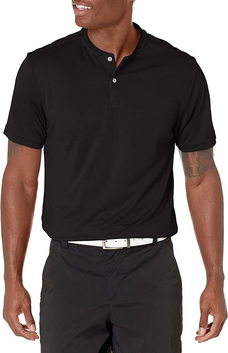 PGA TOUR Men's Pique Short Sleeve Golf Polo Shirt with New Casual Collar