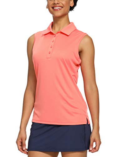 CQC Women's Golf Tennis Sleeveless Polo Shirts