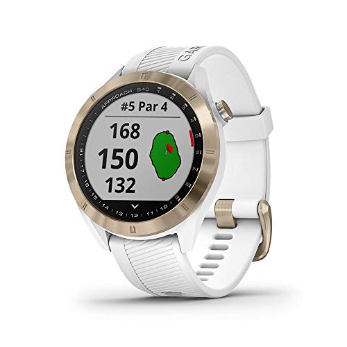 Garmin Approach S40, Stylish GPS Golf Smartwatch, Lightweight with Touchscreen Display, Black