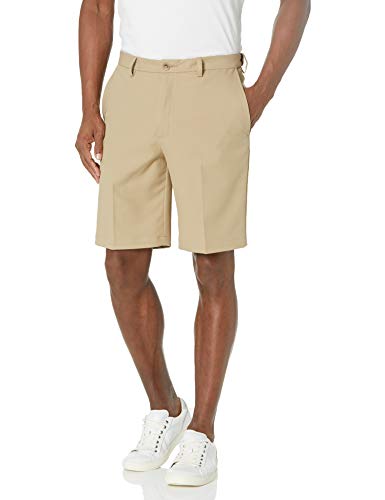 Haggar Men's Cool 18 Pro Straight Fit Stretch Solid Flat Front Short